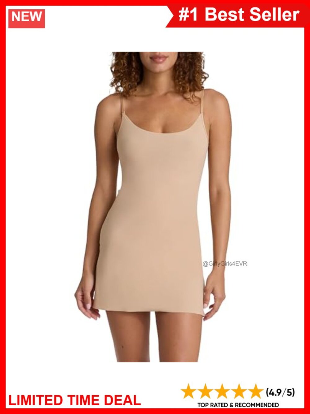 Mini Cami Slip Full Slip Nylon Spandex Anti Static Weighted Hem
